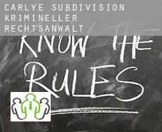 Carlye Subdivision  krimineller rechtsanwalt